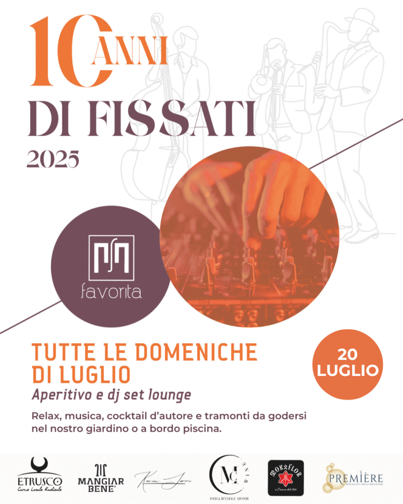 Aperitivo con DJ set lounge nel giardino dell’Osteria Favorita