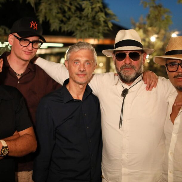 Il gruppo musicale Antonio Ballarano Band durante una serata live all’Osteria Favorita