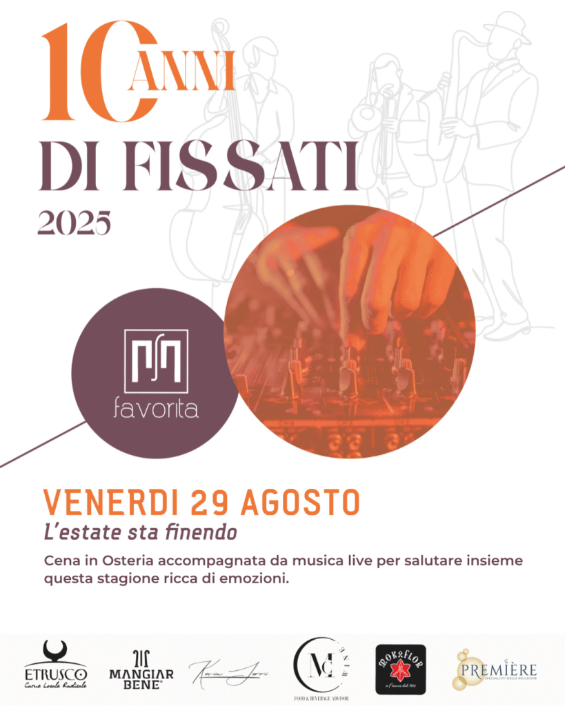 Cena con musica live per salutare l’estate all’Osteria Favorita
